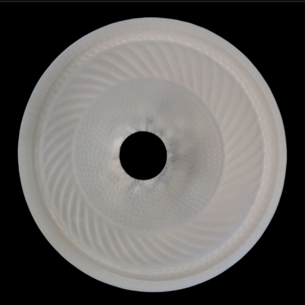VTG Set Of 4 Embossed Dome Frosted Glass Shades Globes W Neckless 1.75" Fitter - Picture 5 of 9